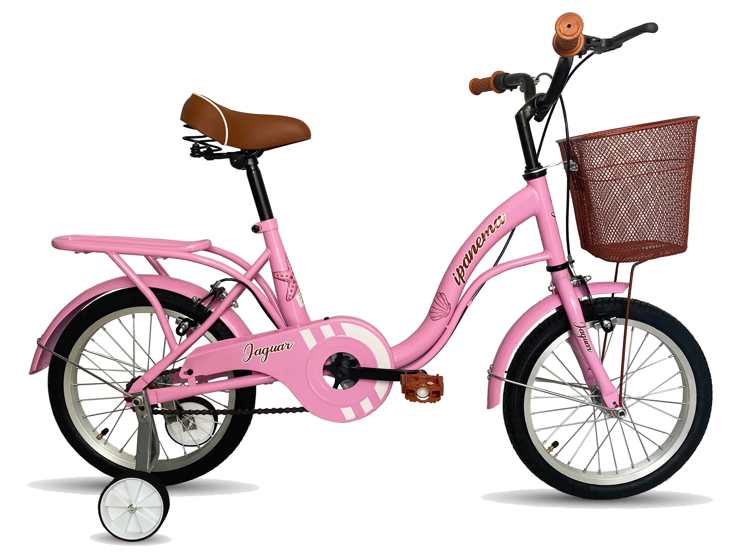 Foto 3 pulgar | Bicicleta Infantil Jaguar Ipanema Rosa Rodada 16 con Ruedas Estabilizadoras