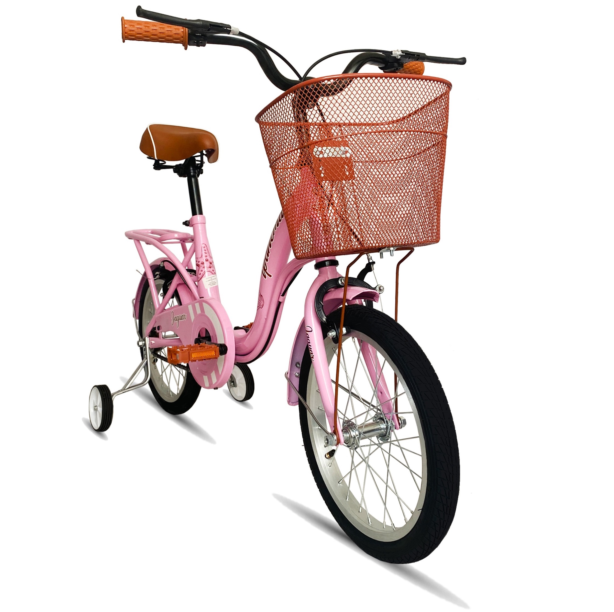 Foto 4 pulgar | Bicicleta Infantil Jaguar Ipanema Rosa Rodada 16 con Ruedas Estabilizadoras