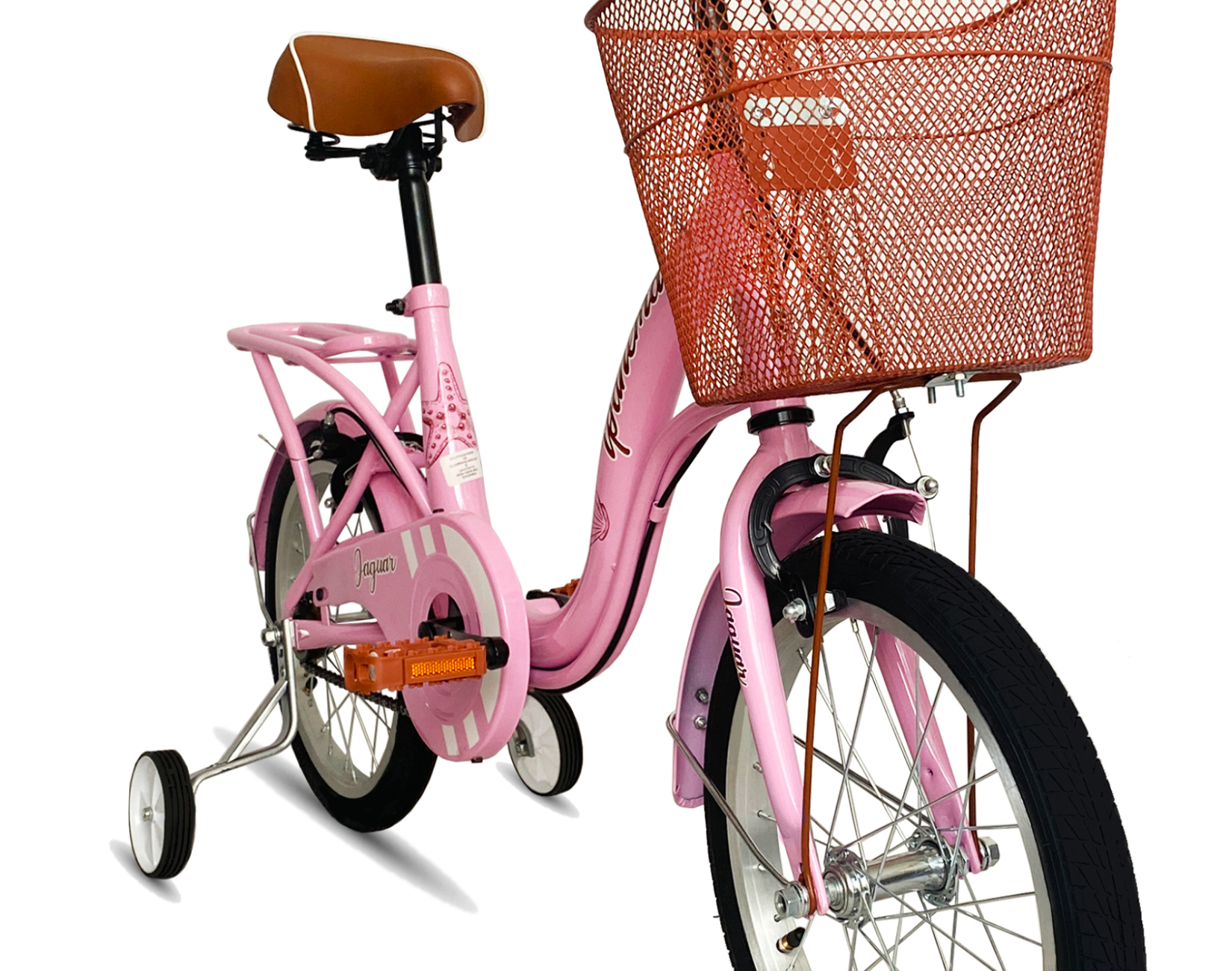 Foto 5 pulgar | Bicicleta Infantil Jaguar Ipanema Rosa Rodada 16 con Ruedas Estabilizadoras