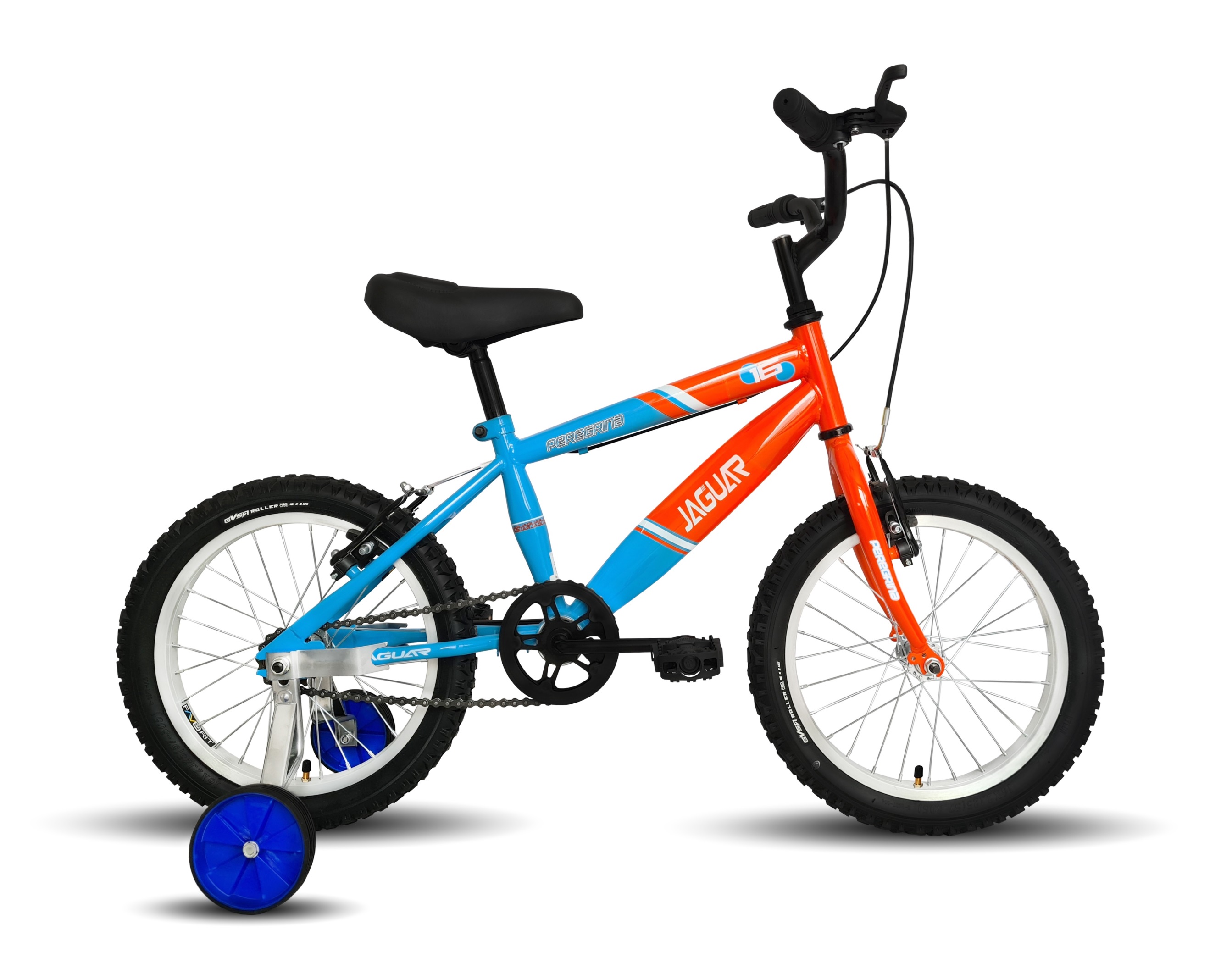 Foto 1 | Bicicleta Jaguar Pedregrina Rodada 16 Naranja con Ruedas Entrenadoras