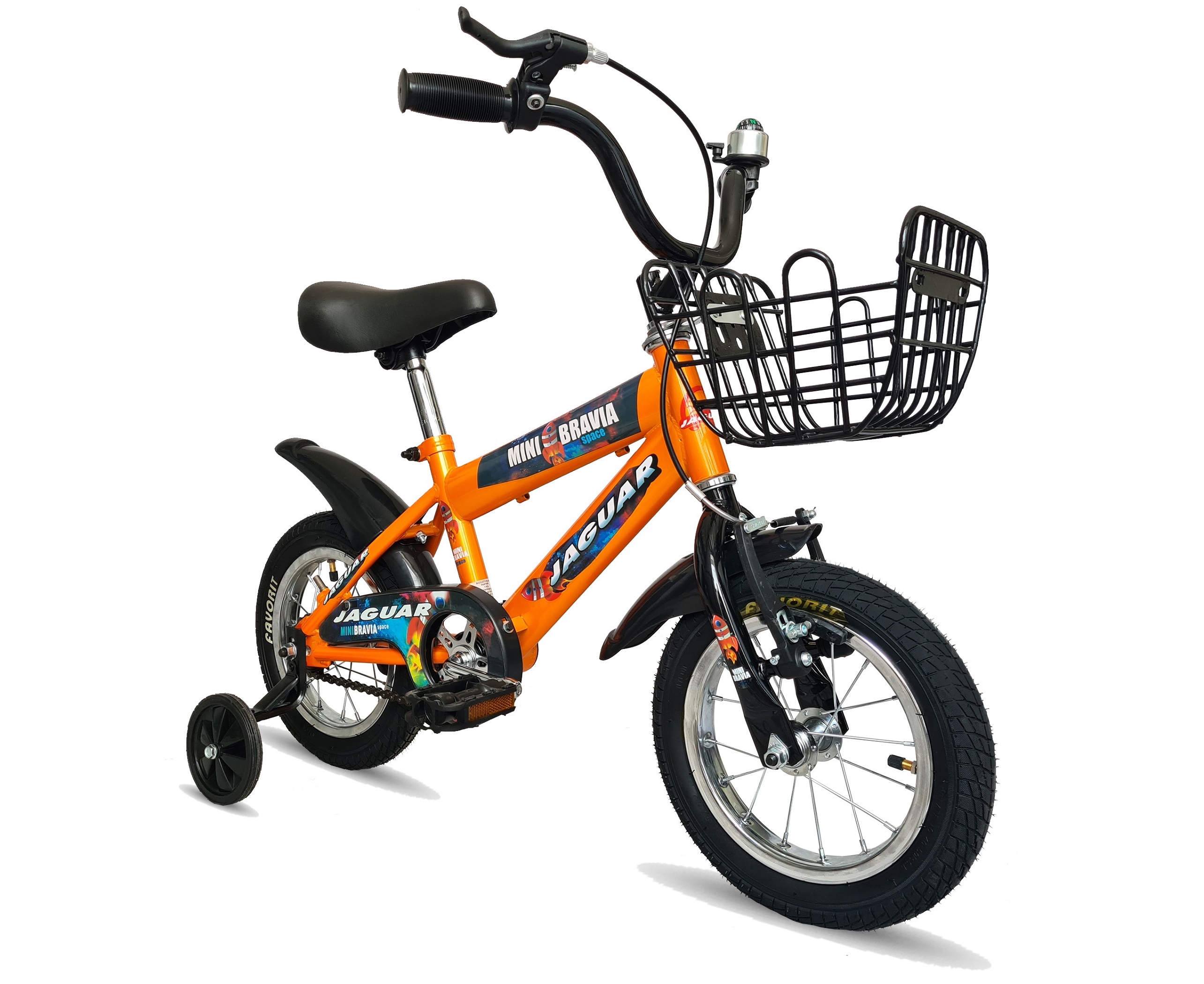 Foto 2 | Bicicleta Jaguar Minibravia Rodada 12 Naranja Llantas Inflables