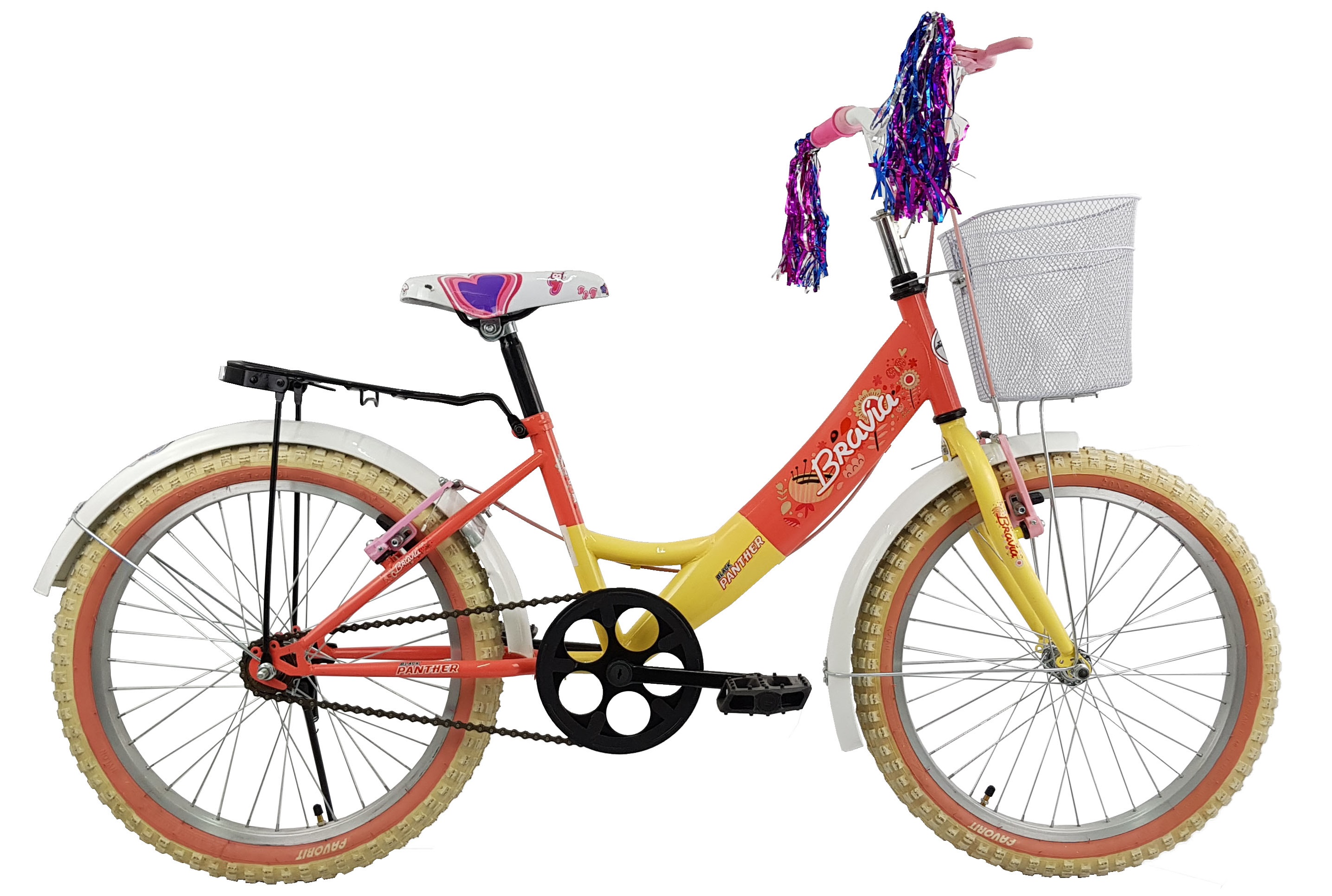 Bicicleta Black Panther Bravia Rodada 20 Equipada color Salmón