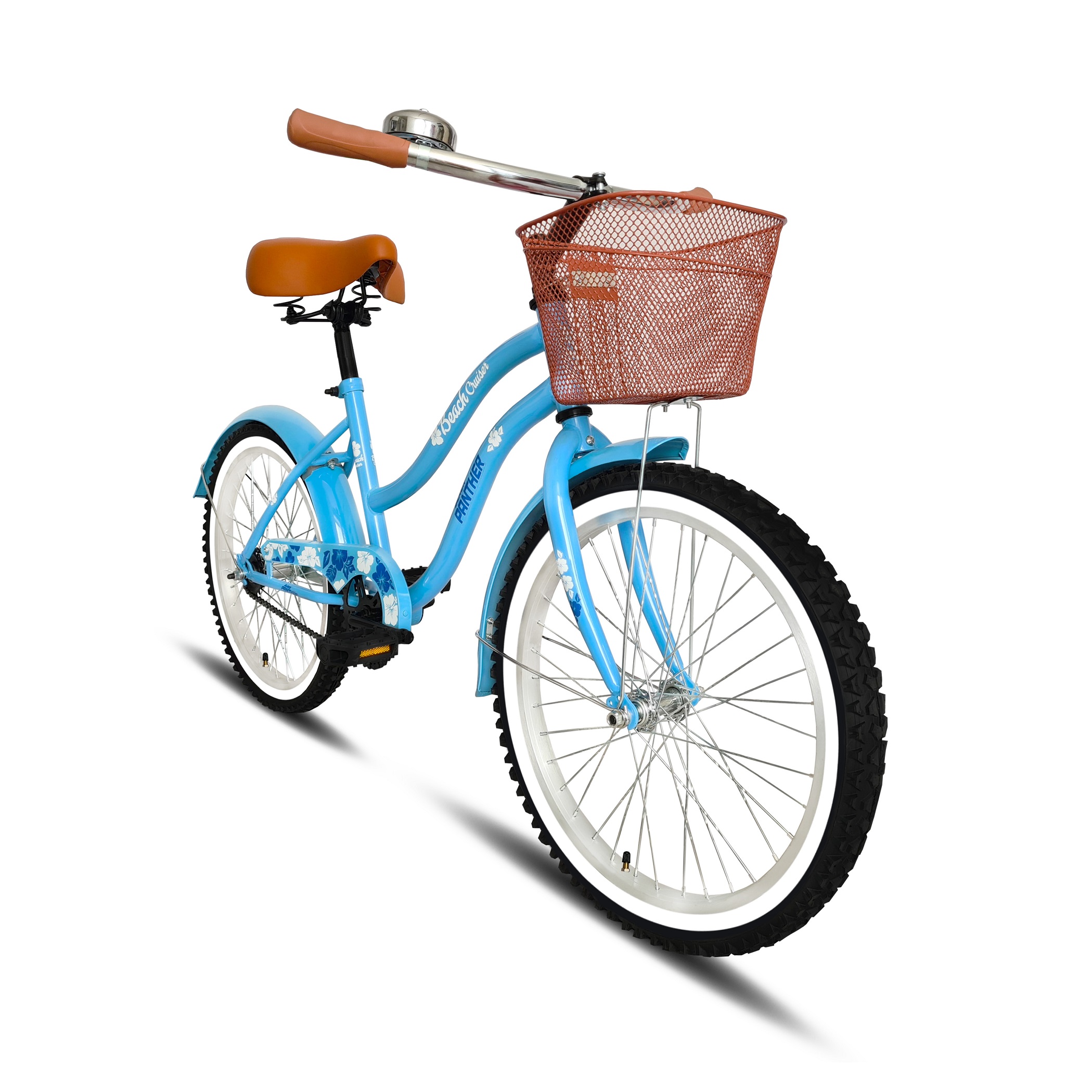 Foto 3 pulgar | Bicicleta Beach Cruiser R20 Vintage con Canasta color Azul