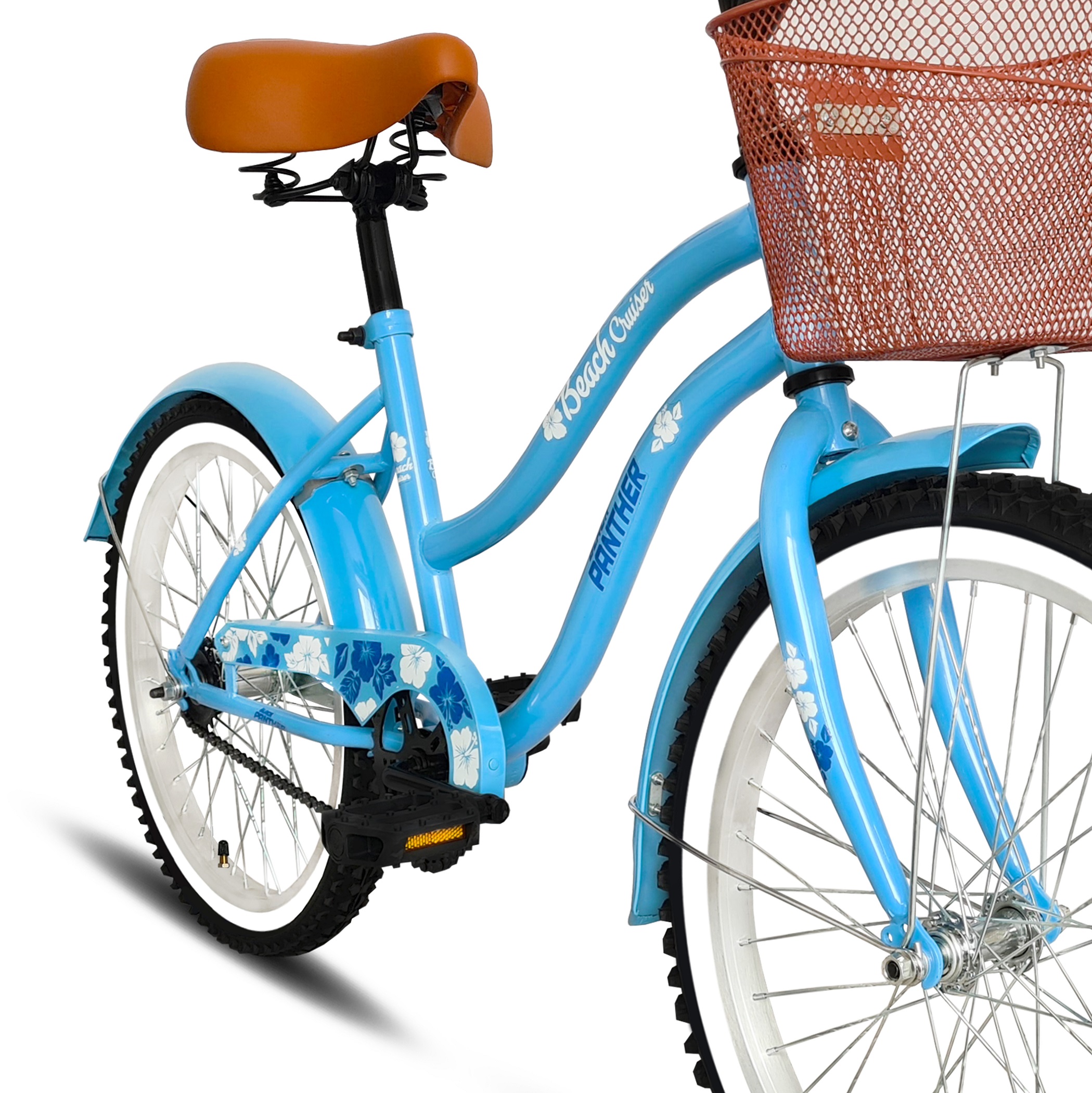 Foto 4 pulgar | Bicicleta Beach Cruiser R20 Vintage con Canasta color Azul