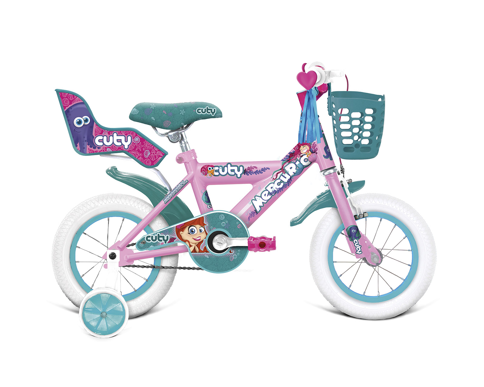 Foto 2 pulgar | Bicicleta Infantil Cuty 12'' Rosa 1 Vel.