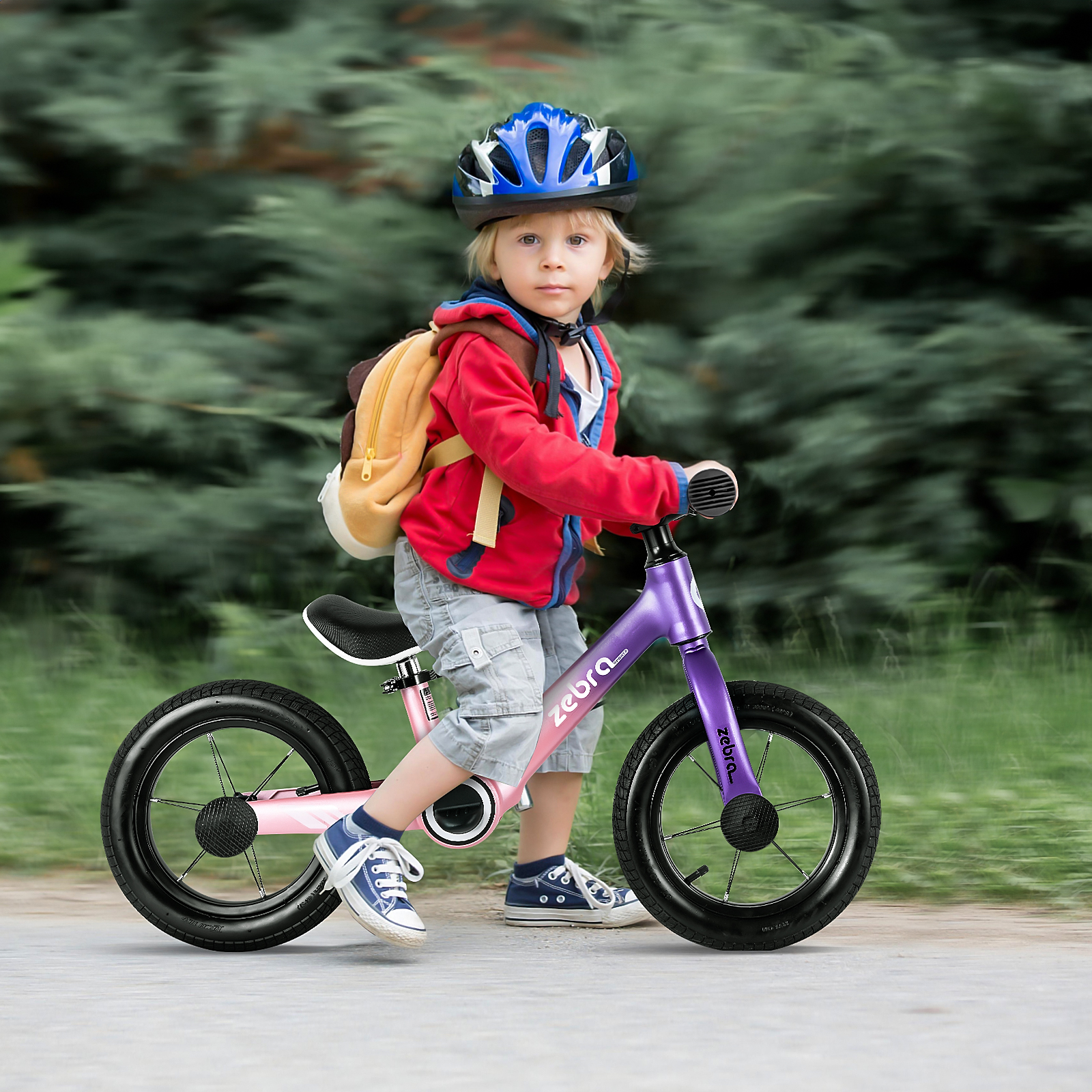 Foto 7 | Bicicleta Infantil de Balance Generac S10122 Multicolor Llantas Antipunción 12''