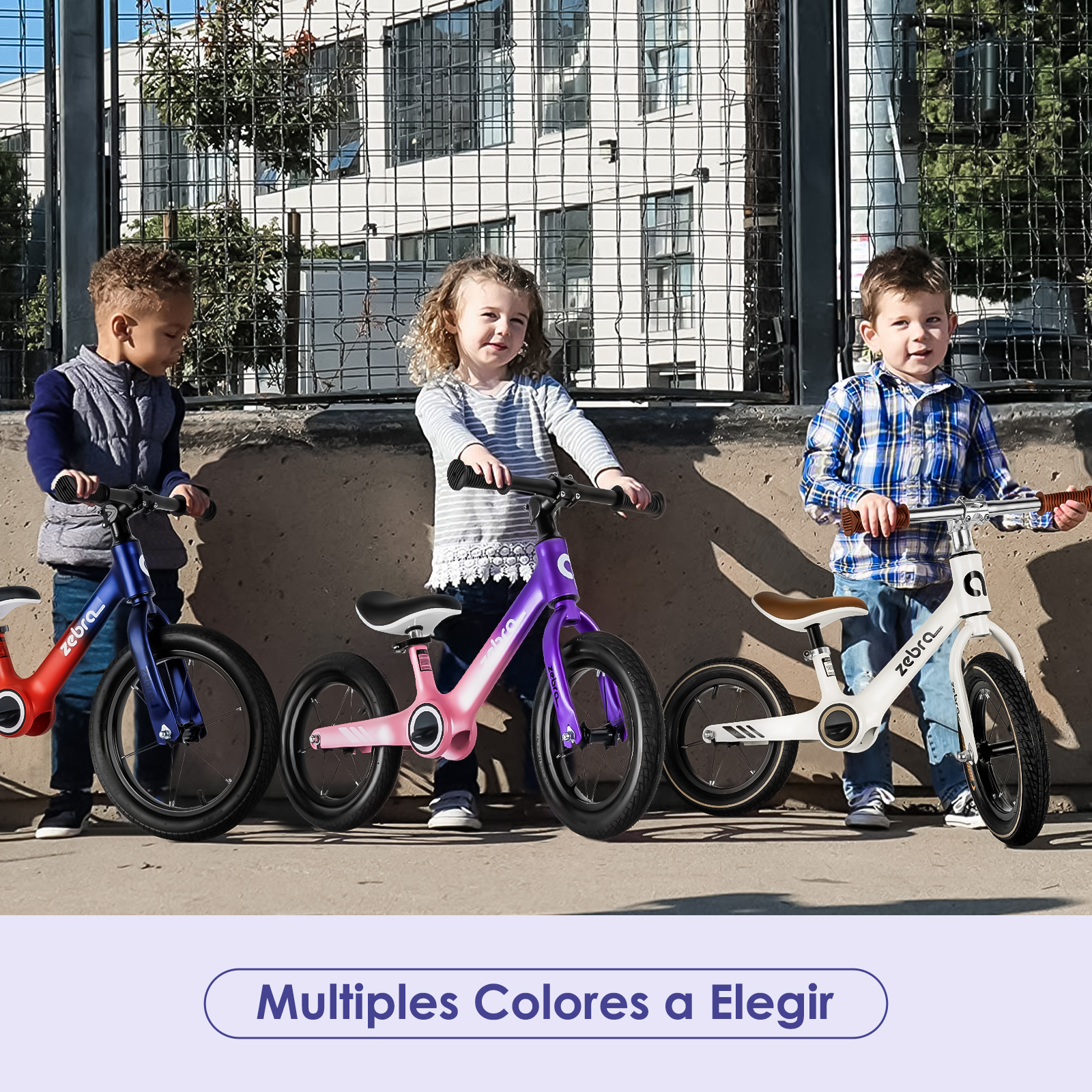 Foto 9 pulgar | Bicicleta Infantil de Balance Generac S10122 Multicolor Llantas Antipunción 12''