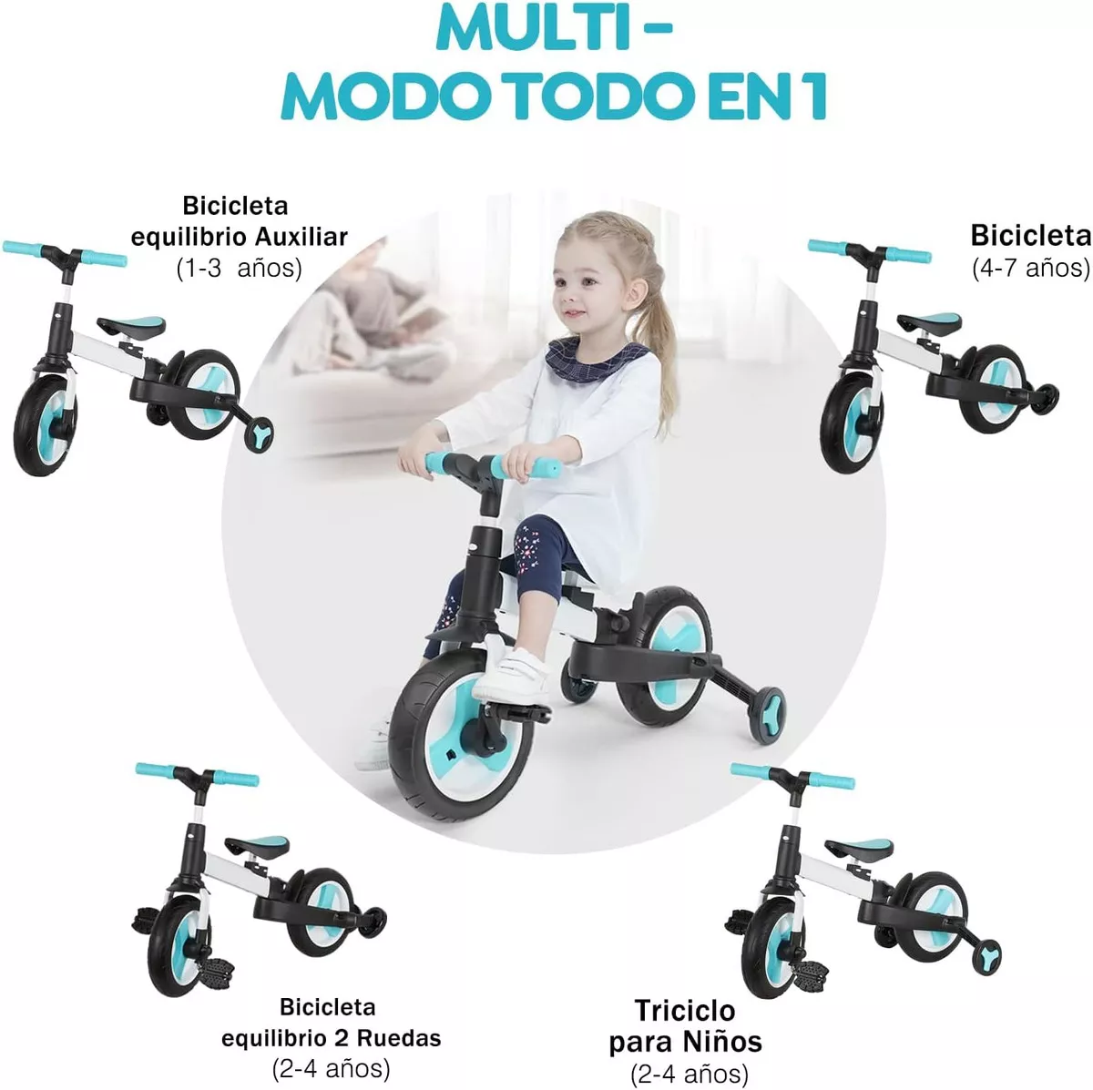 Foto 2 | Bicicleta Triciclo de Equilibrio Sangkee Azul