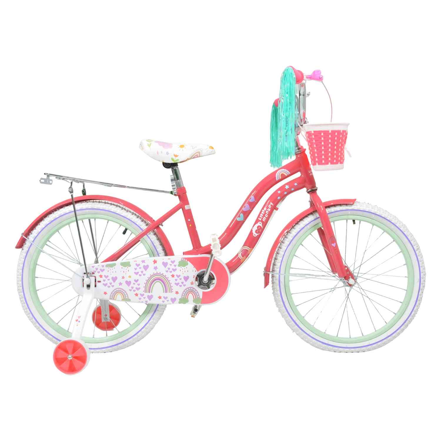 Foto 5 pulgar | Bicicleta Infantil Little Monkey R 20 con Canastilla y Llantas