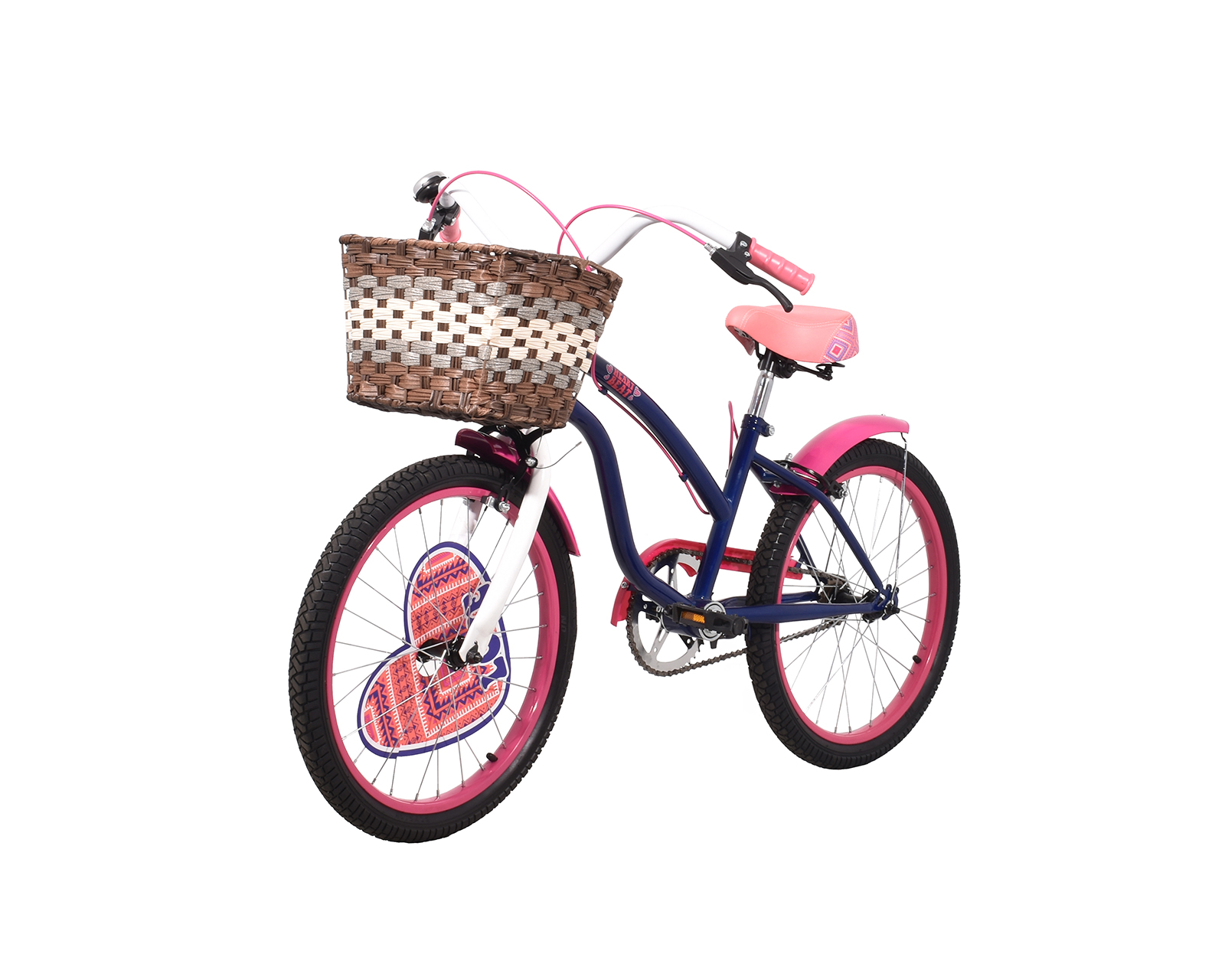 Foto 5 pulgar | Bicicleta Veloci Heart Beat City Rodada 20 Azul con Rosa para Niña
