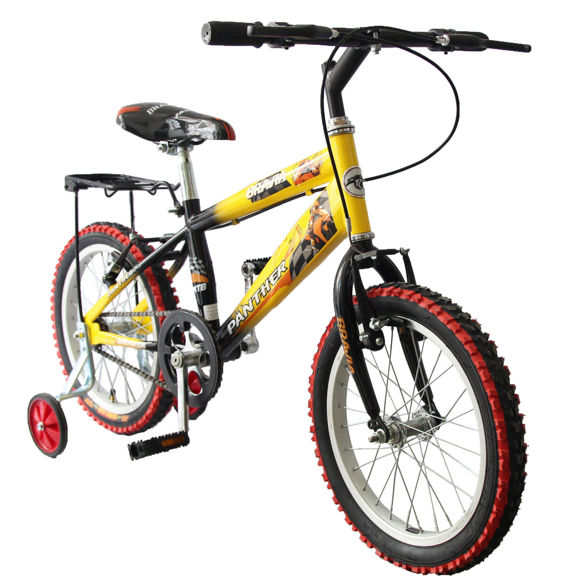 Foto 3 pulgar | Bicicleta Infantil Black Phanter Bravia Amarillo Rodada 16