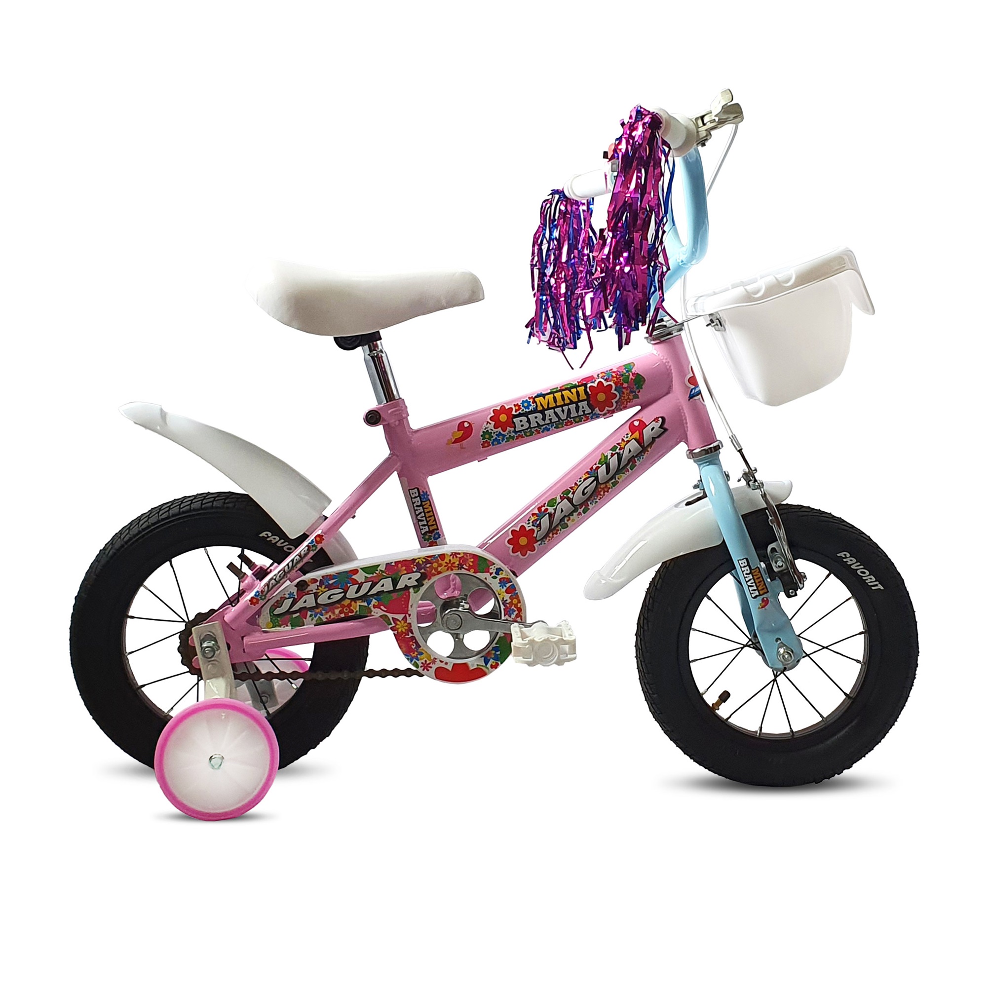 Bicicleta Jaguar Minibravia Rodada 12 Llanta Inflable Rosa