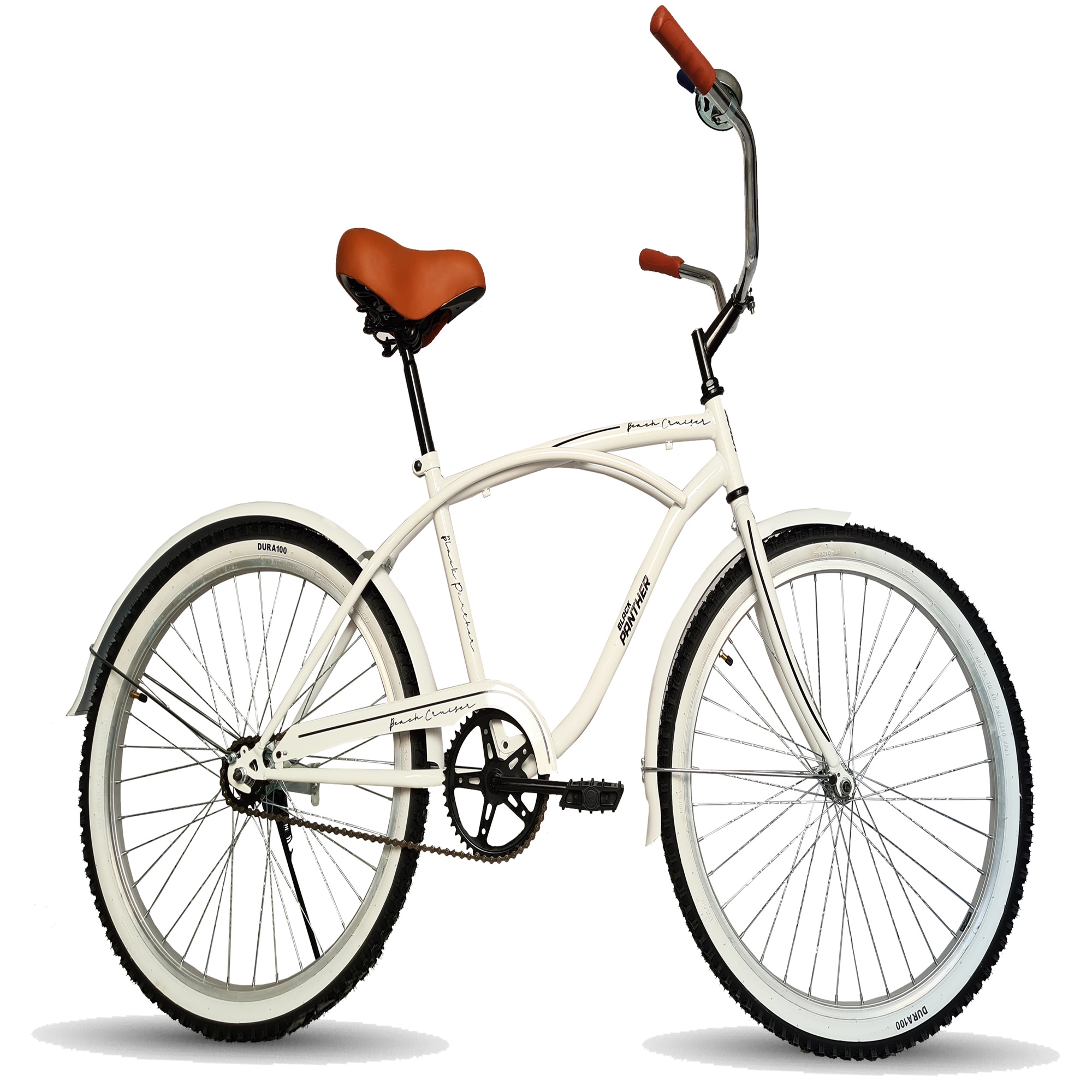 Bicicleta Black Phanter Beach Cruiser Rodada 20 H Blanca