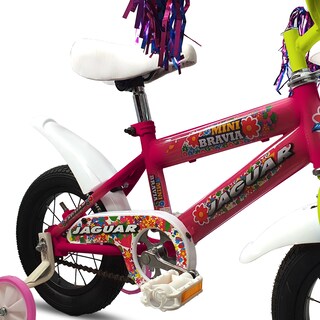 Foto 3 | Bicicleta Jaguar Minibravia Rodada 12 Llanta Inflable Fucsia