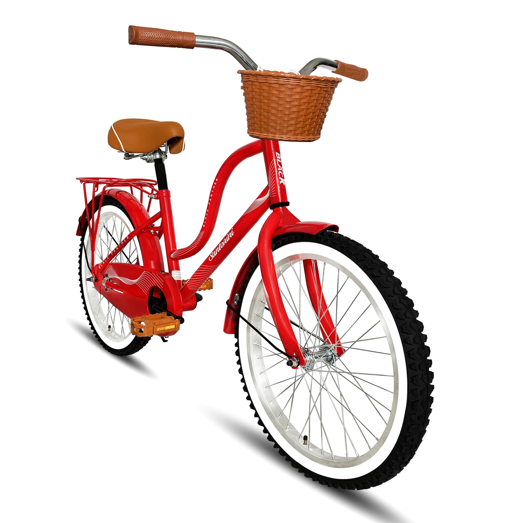 Foto 3 pulgar | Bicicleta Infantil Black Phanter Santorini Rojo Rodada 20