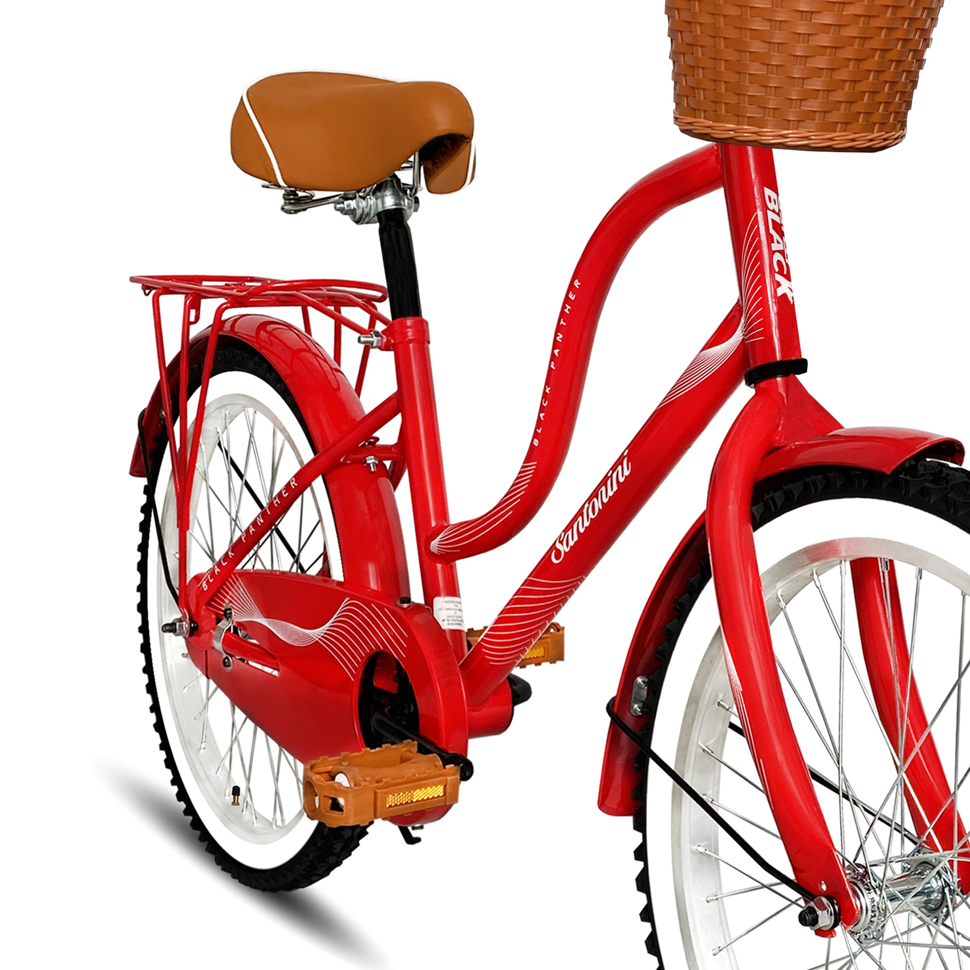 Foto 4 pulgar | Bicicleta Infantil Black Phanter Santorini Rojo Rodada 20
