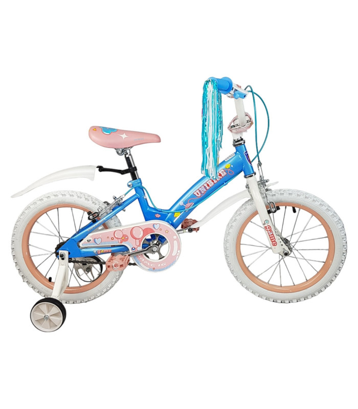 Bicicleta R16 Llantas Aire y Entrenamiento Game Azul para Niñas