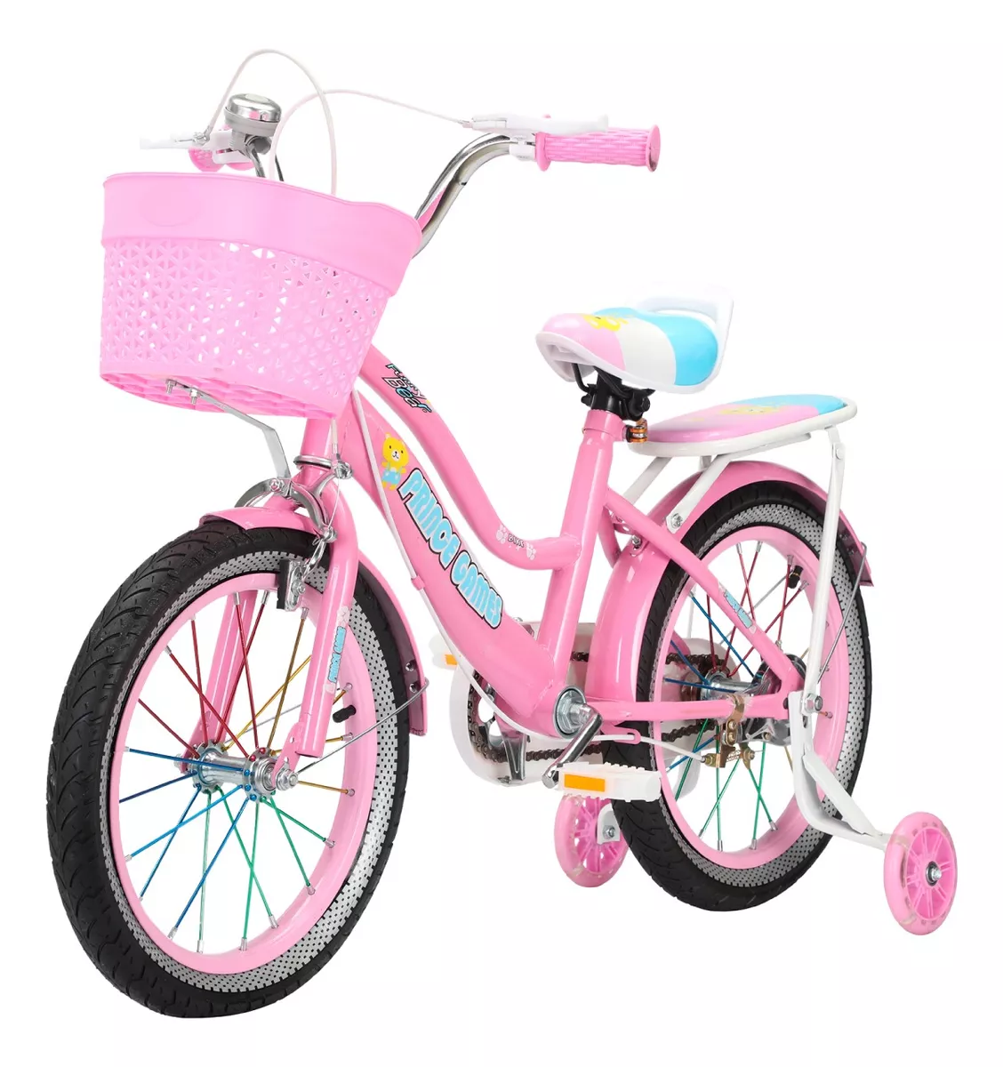 Bicicleta Entrenadora de Niños Aeiou Qk-08 con Canastilla R 16"