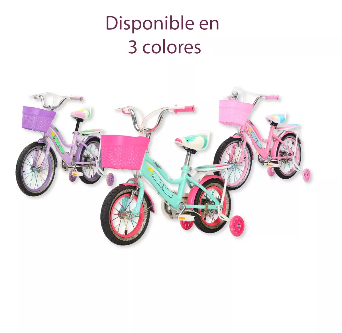 Foto 6 pulgar | Bicicleta Entrenadora de Niños Aeiou Qk-08 con Canastilla R 16"