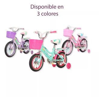Foto 5 | Bicicleta Entrenadora de Niños Aeiou Qk-08 con Canastilla R 16"