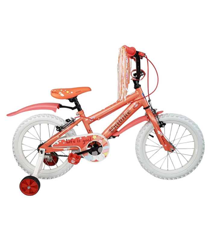 Bicicleta R16 Llantas Aire y Entrenamiento Rainbow Naranja para Niñas