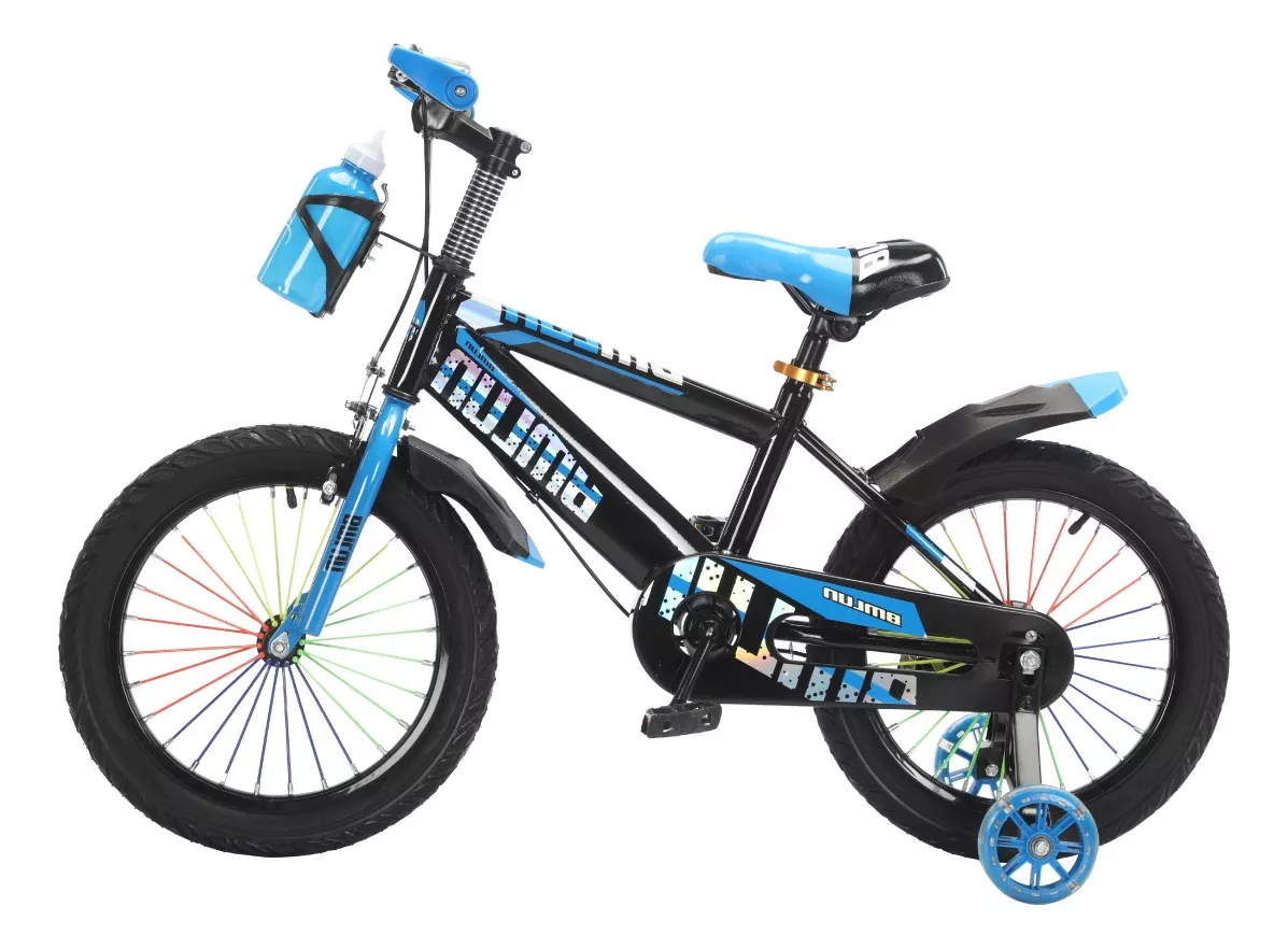 Foto 3 pulgar | Bicicleta Entrenadora Aeiou Qk-15 Azul con Portabotellas R16 para Niños