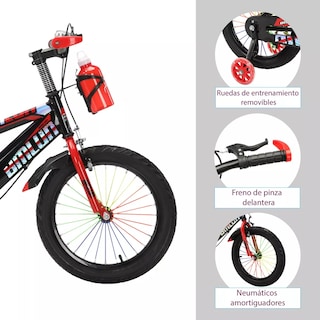 Foto 4 | Bicicleta Entrenadora Aeiou Qk-15 Azul con Portabotellas R16 para Niños