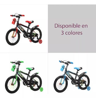 Foto 5 | Bicicleta Entrenadora Aeiou Qk-15 Azul con Portabotellas R16 para Niños