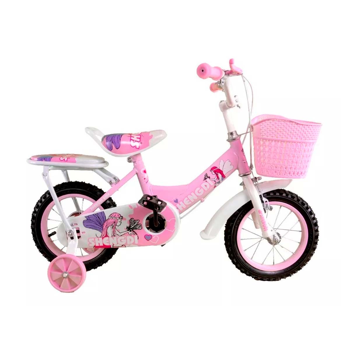 Foto 1 | Bicicleta Infantil Rosa R12 Con Cansta Y Ruedas Entrenadoras 2-4 Años
