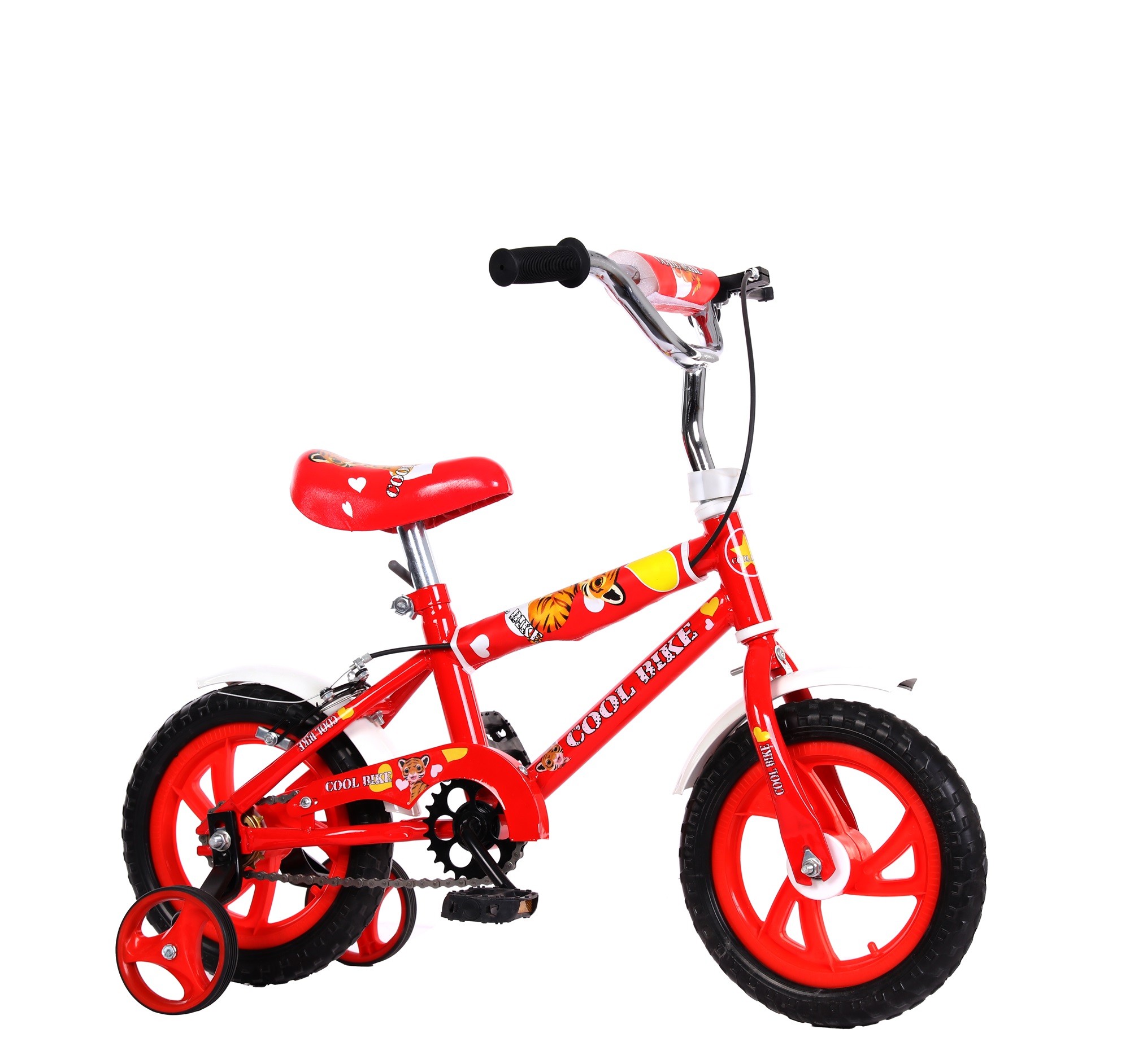 Bicicleta Entrenadora De Niños Aeiou Qk-22 R12 Cool Roja