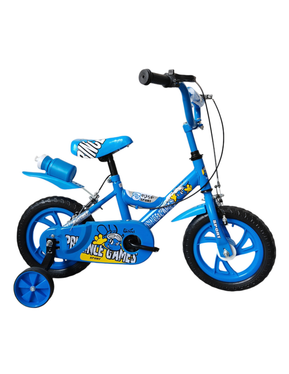 Foto 3 pulgar | Aeiou Bicicleta Entrenadora Niños Qk-21 Rodado 16 Azul