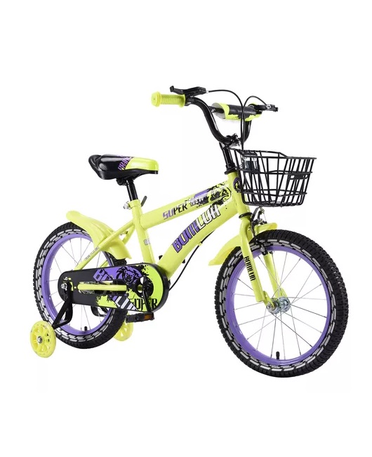 Bicicleta Entrenadora De Niño Aeiou Qk-02 R12 Canasta Fierro amarillo