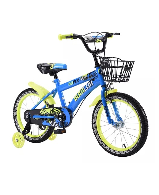 Bicicleta Entrenadora De Niño Aeiou Qk-02 R12 Canasta Fierro Azul