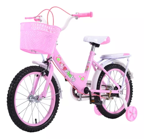 Foto 1 | Bicicleta Entrenadora De Niña Aeiou Yn-003 R12 Parrilla Rosa