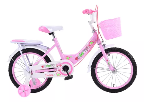 Foto 3 | Bicicleta Entrenadora De Niña Aeiou Yn-003 R12 Parrilla Rosa