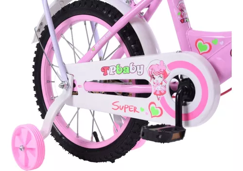 Foto 9 pulgar | Bicicleta Entrenadora De Niña Aeiou Yn-003 R12 Parrilla Rosa