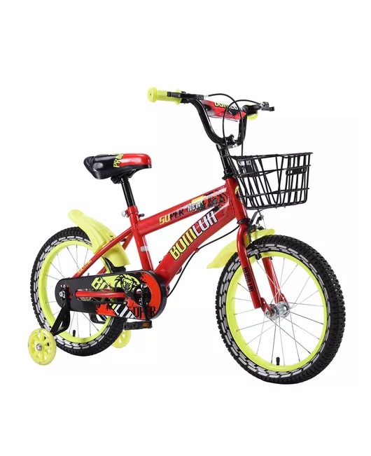 Bicicleta Entrenadora De Niño Aeiou Qk-02 R12 Canasta Fierro Rojo