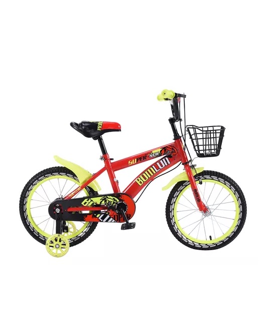 Foto 2 | Bicicleta Entrenadora De Niño Aeiou Qk-02 R12 Canasta Fierro Rojo