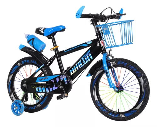 Bicicleta Entrenadora De Niños Aeiou Qk-06 R12 Portabotella Azul