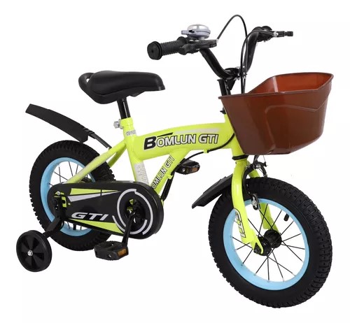 Bicicleta Entrenadora Para Niños Aeiou Qk-05 Campana R20 Amarillo