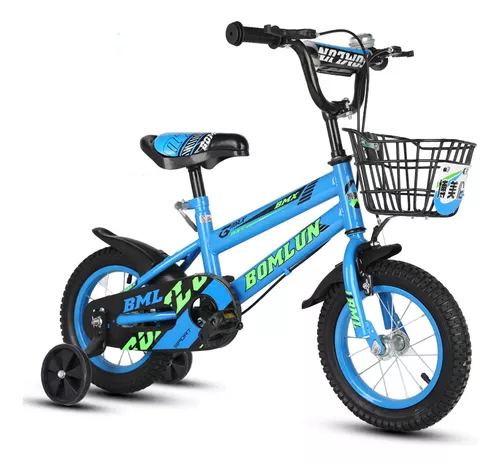 Bicicleta Entrenadora De Niños Aeiou Qk-01 Portabotella R20 Azul