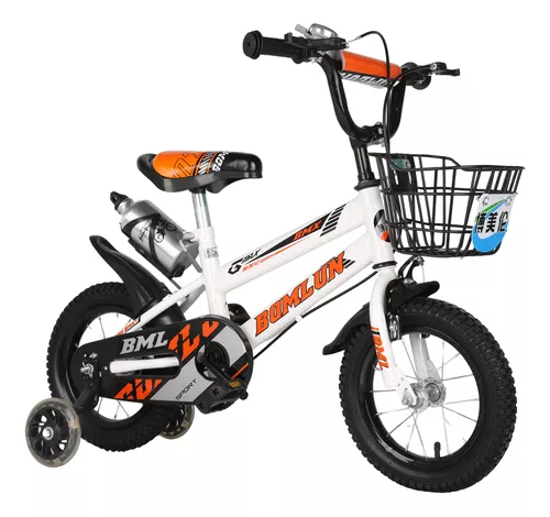 Bicicleta Entrenadora De Niños Aeiou Qk-01 Portabotella R20 Blanco