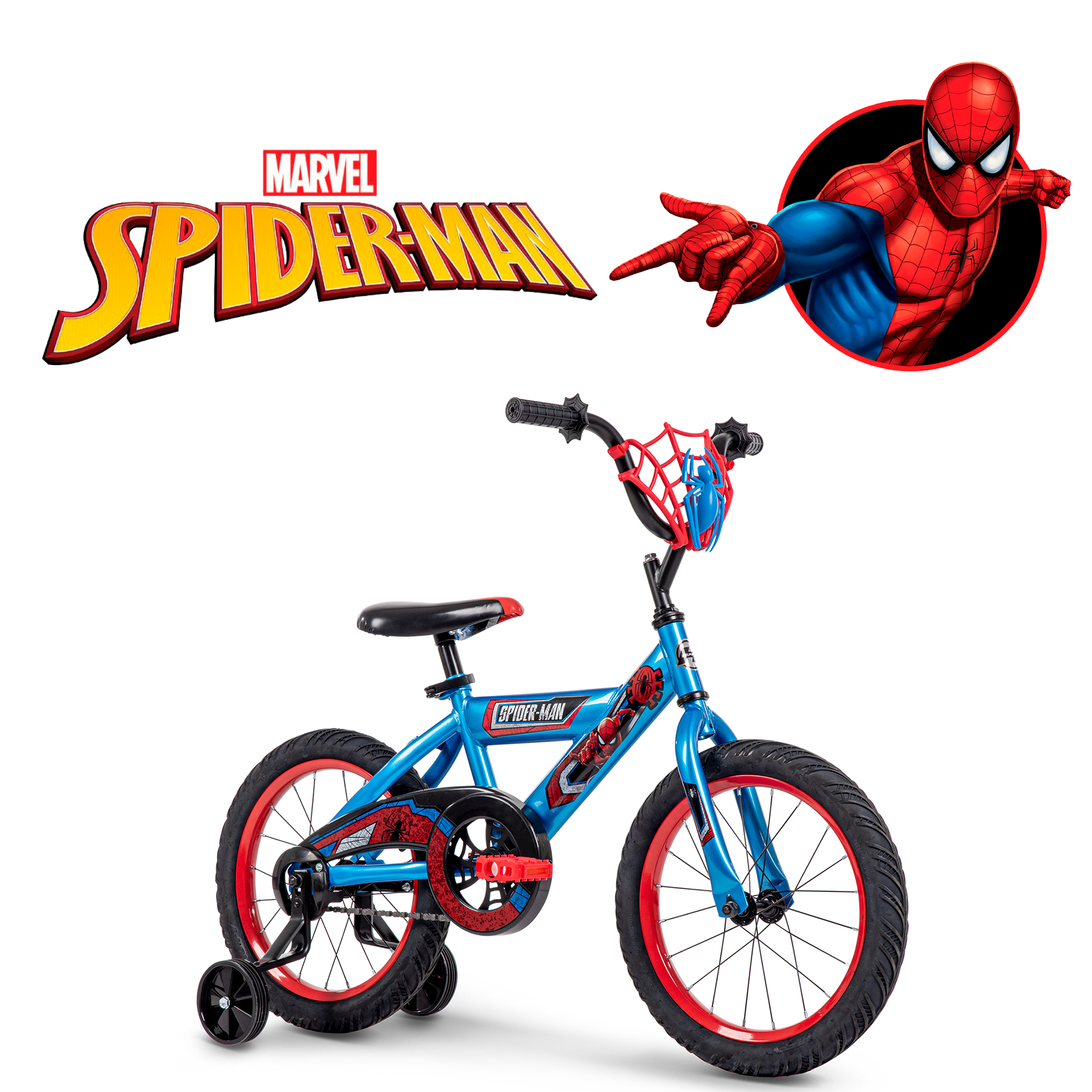 Foto 3 pulgar | Bicicleta Spiderman R16 Con Scooter