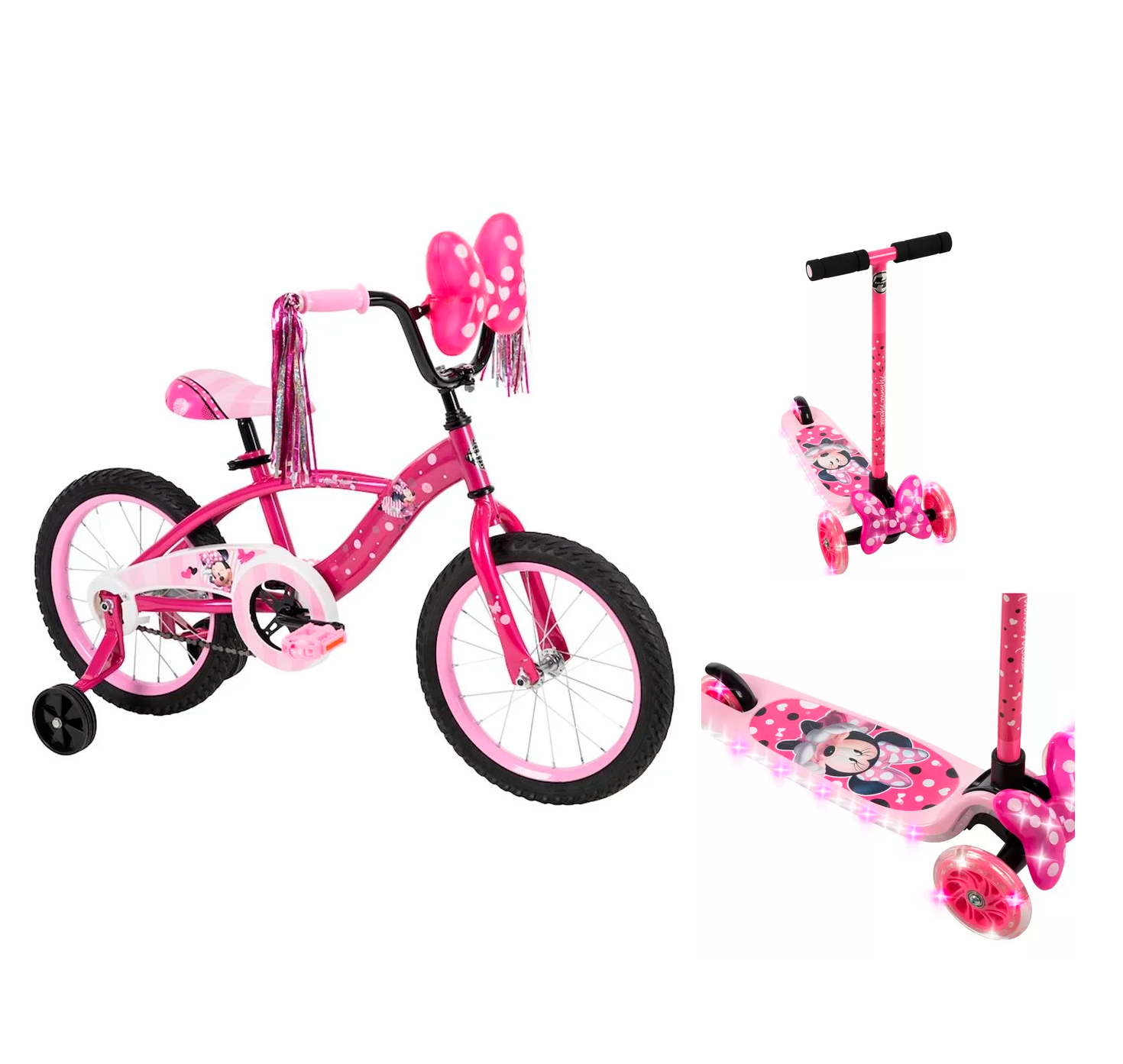 Foto 2 pulgar | Bicicleta Ninas Minnie Mouse R16 con Scooter