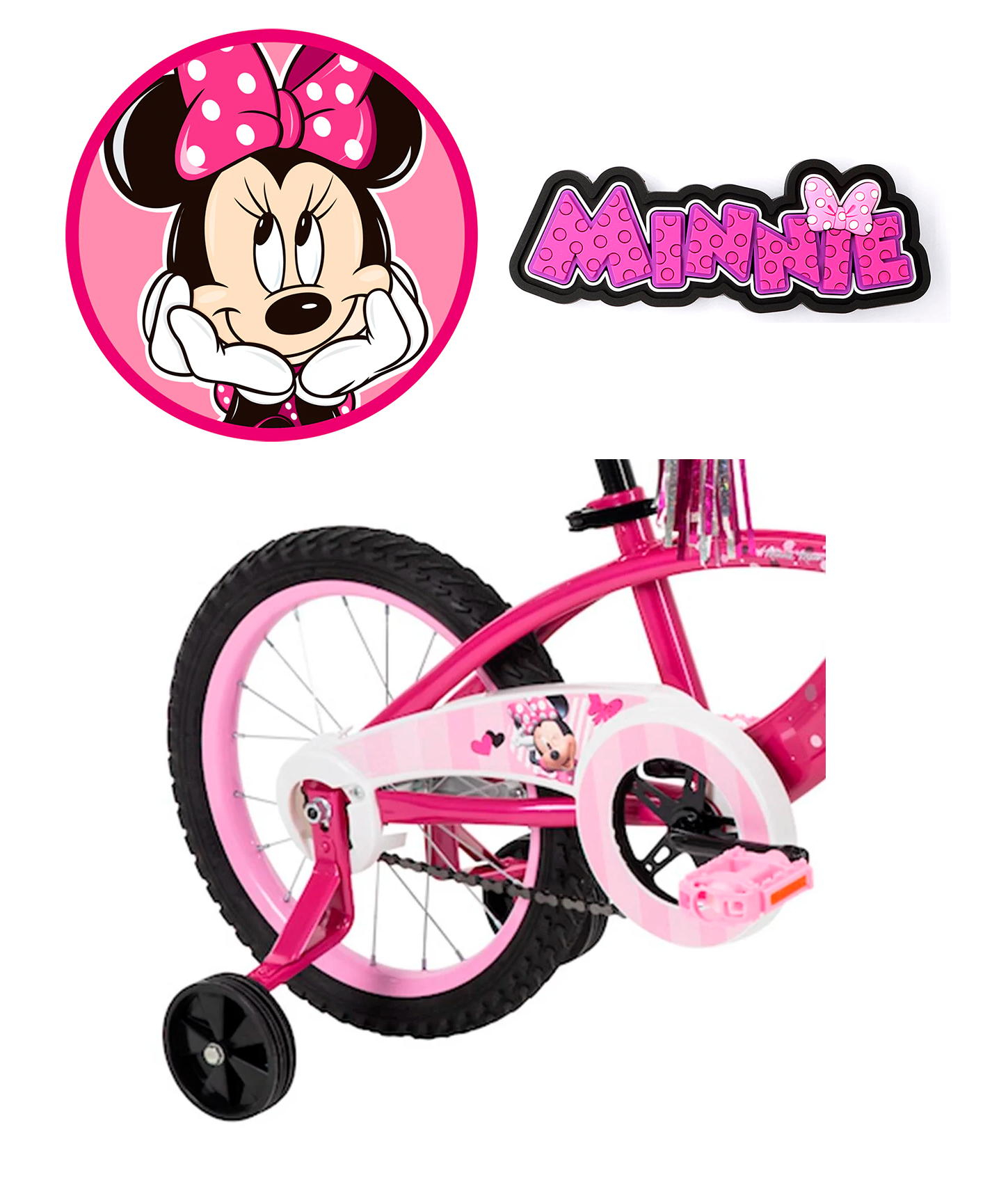 Foto 5 pulgar | Bicicleta Ninas Minnie Mouse R16 con Scooter