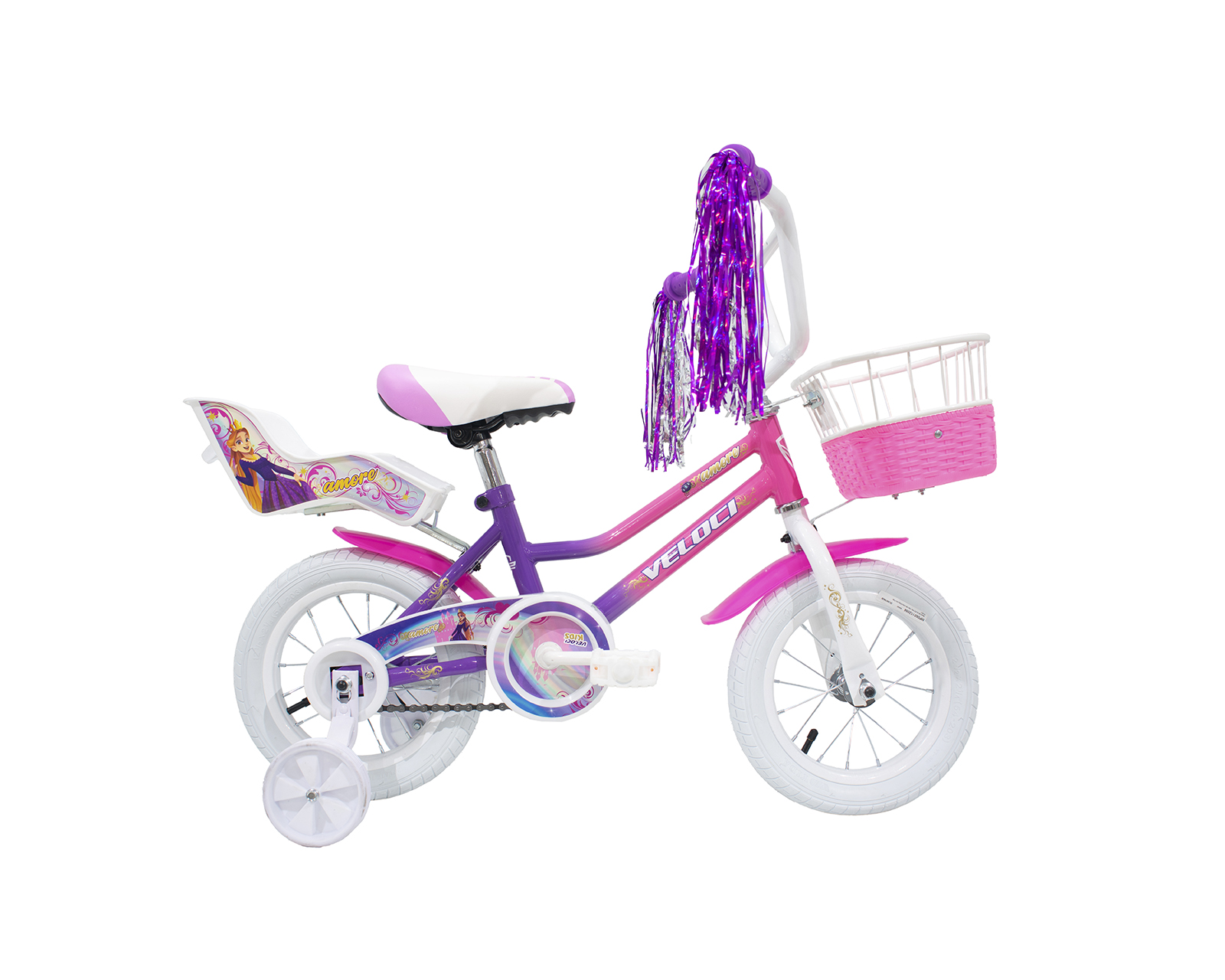 Bicicleta Veloci Amore Rodada 12 Morado