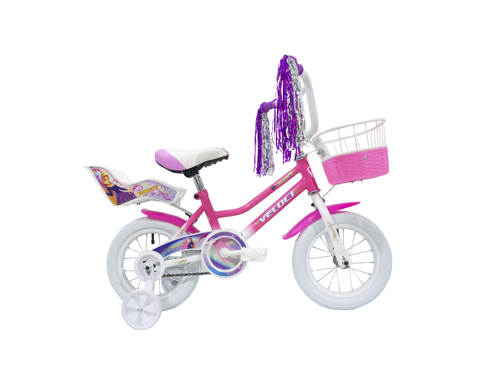 Bicicleta Veloci Amore Rodada 12 Rosa