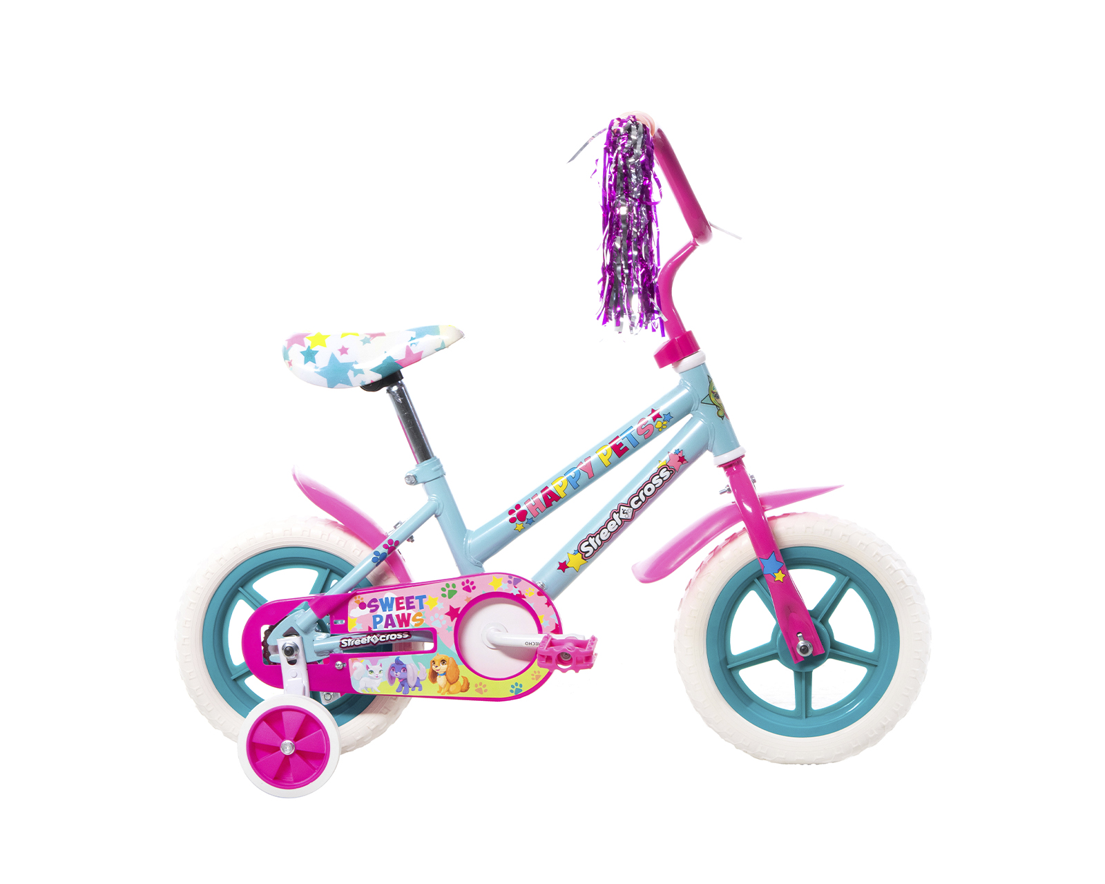 Bicicleta Street Cross Happy Pets Eva Rodado 12 Azul