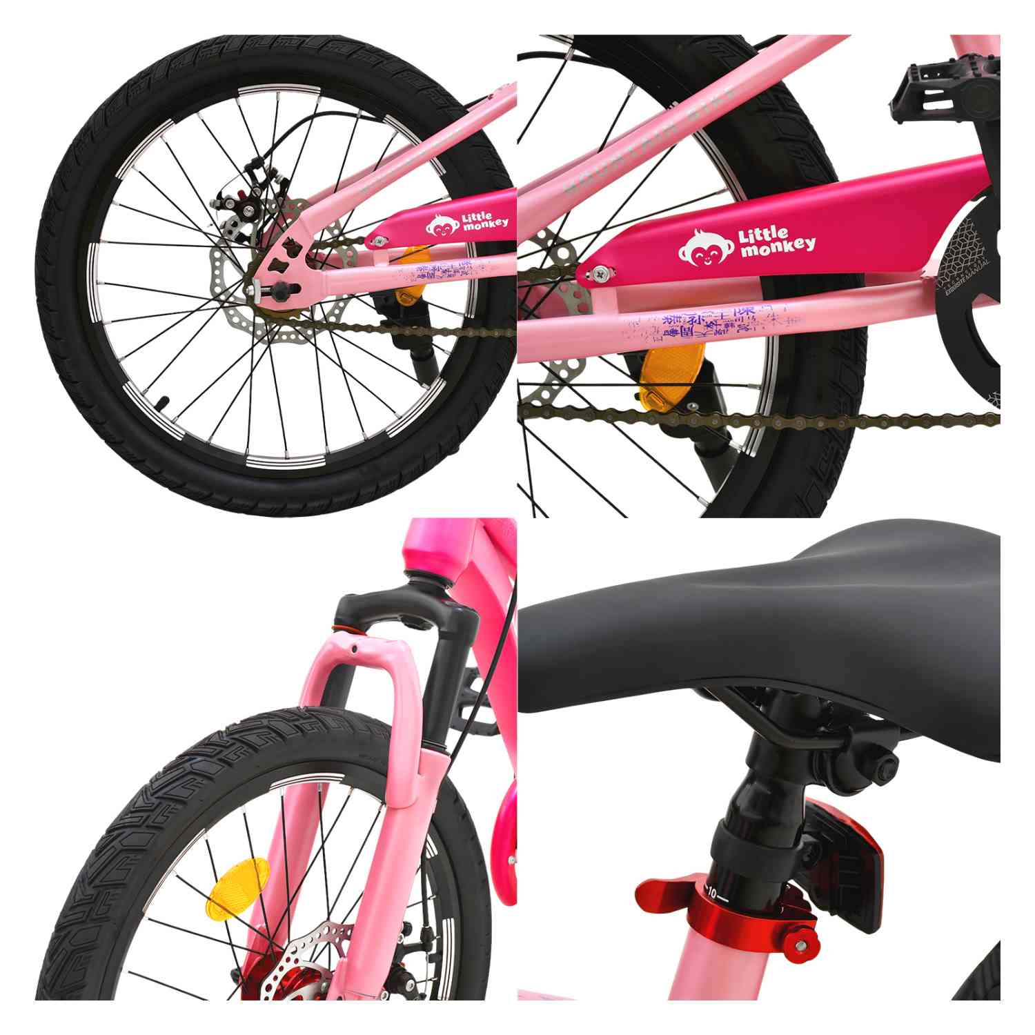 Foto 4 pulgar | Bicicleta Infantil Little Monkey 20" Rosa