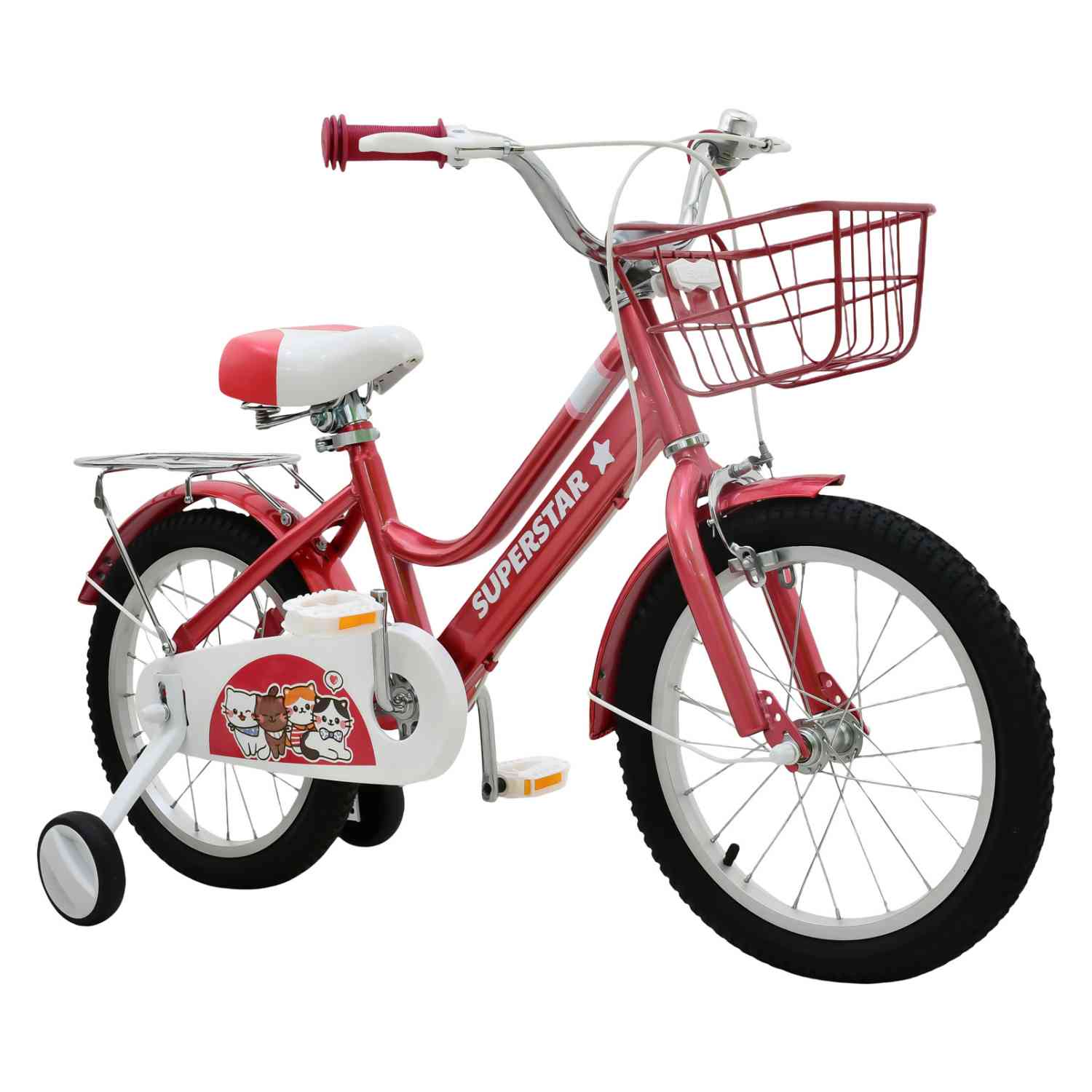 Bicicleta Infantil Roja Niños Rodada 16 Con Canasta